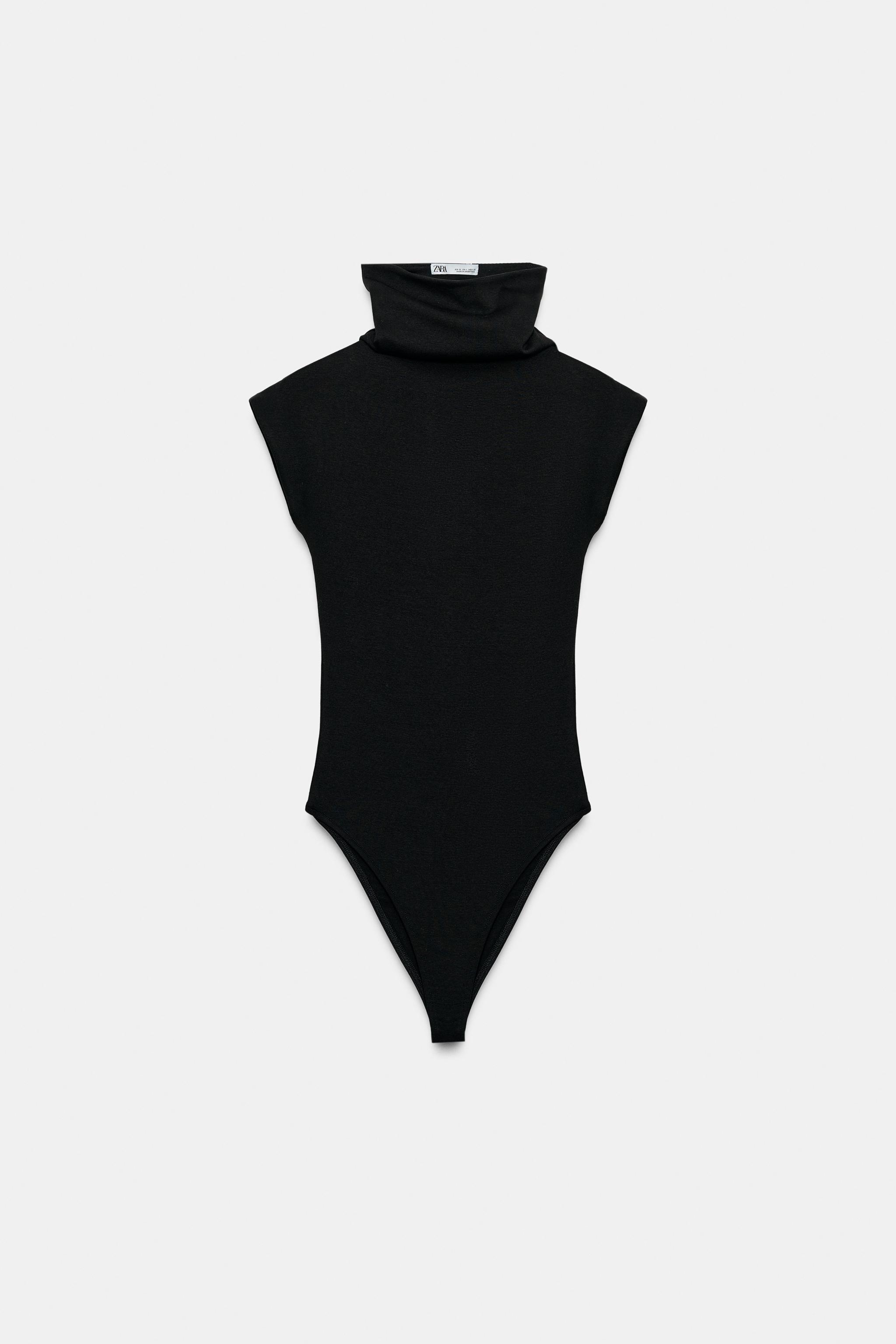 COTTON HIGH COLLAR BODYSUIT